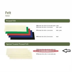 Pisoni Beyaz Keçe Tabaka 1mm 10x30 PF10J