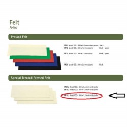 Pisoni Beyaz Keçe Tabaka 1,2mm 10x30 PF12J