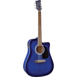 Jay Turser Elektro Akustik Gitar JJ-45-FCET-BLSB
