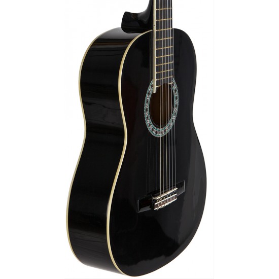 Picaldi XFP39-11BK Siyah 4/4 Şeritli Klasik Gitar